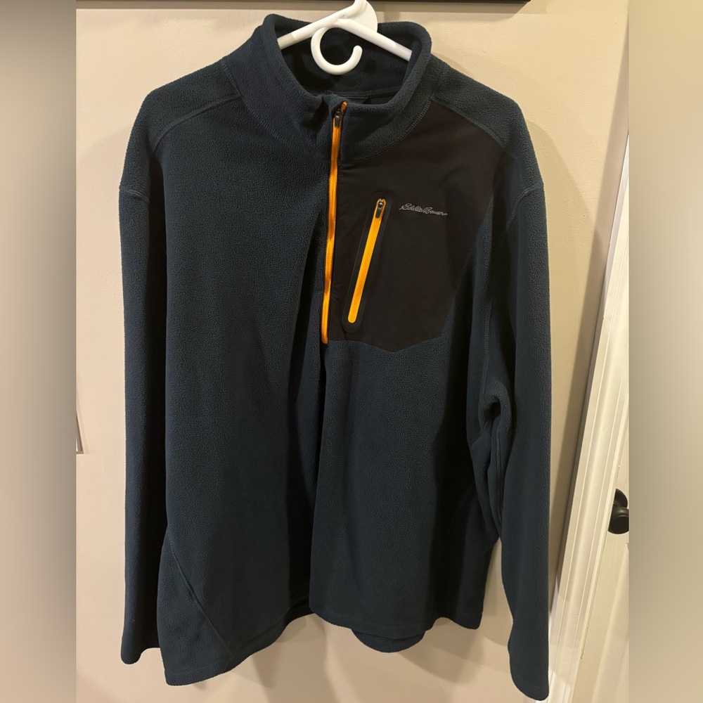 Eddie Bauer Men's Navy Fleece Jacket